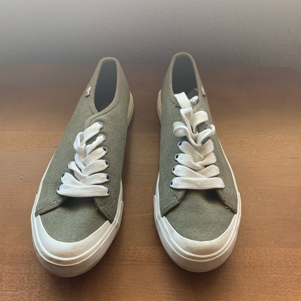Gently used Army green Rocket Dog shoe